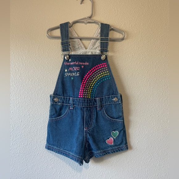 Other - Kids Denim Overalls with Rainbow Design